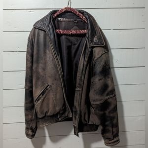 Christian Dumas Moore's Vintage Leather Jacket. Size large